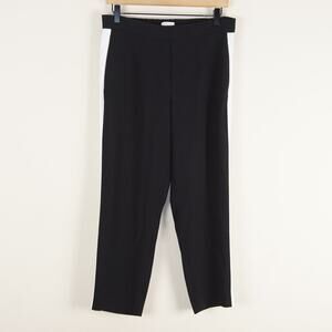 Babaton Conan Black White Striped Crepe Ankle Pants Womens Sz 8